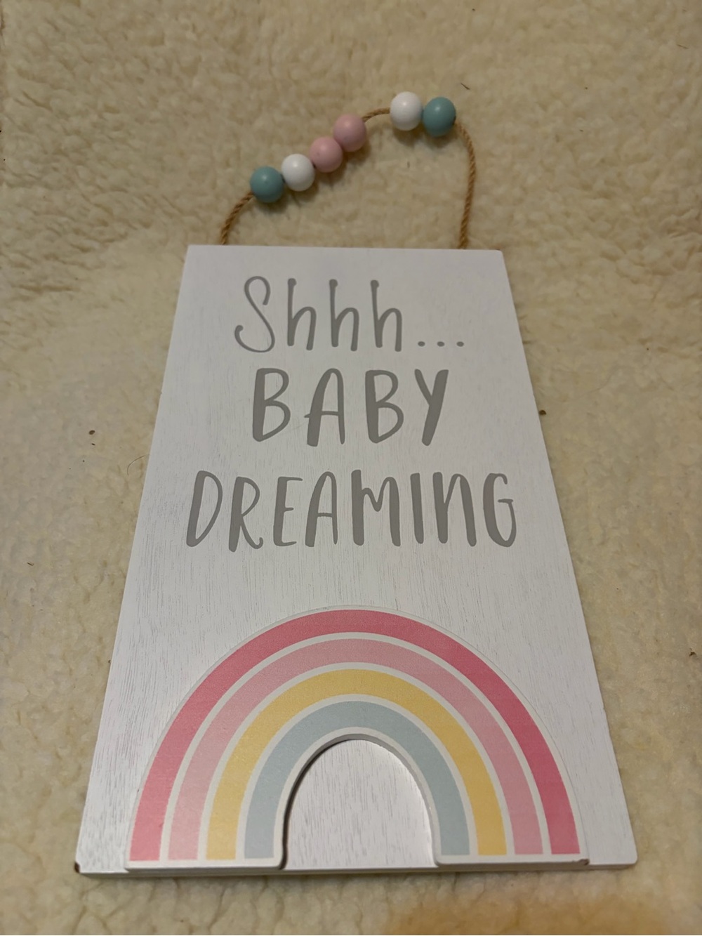 Hobby Lobby Pastel Pink, Yellow & Blue Baby Dreaming Wall Sign